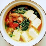 豆腐と鮭の味噌鍋